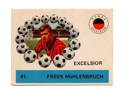 1971 Monty Gum Eredivisie Top Voetballers Freek Mühlenbruch Card #41 Excelsior