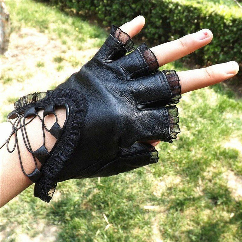 1pc Sexy Fingerless Lace Gloves Ladies Sports Riding Glove Woman