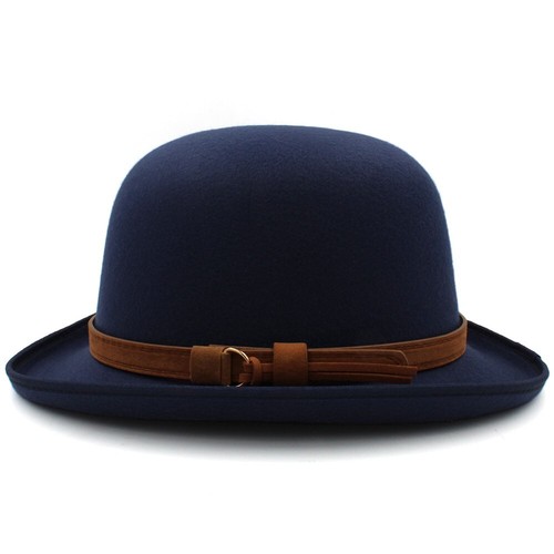 Klassische Bowler Hüte Retro Fedora Sonnenhut Jazz Derby Kappen für Herren Damen 7 1/8-7 3/8 - Bild 24 von 27