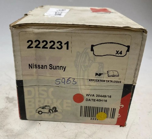 NK 222231 Brake pads Brake lining for NISSAN SUNNY,CHERRY SUBARU REX II - Picture 5 of 5