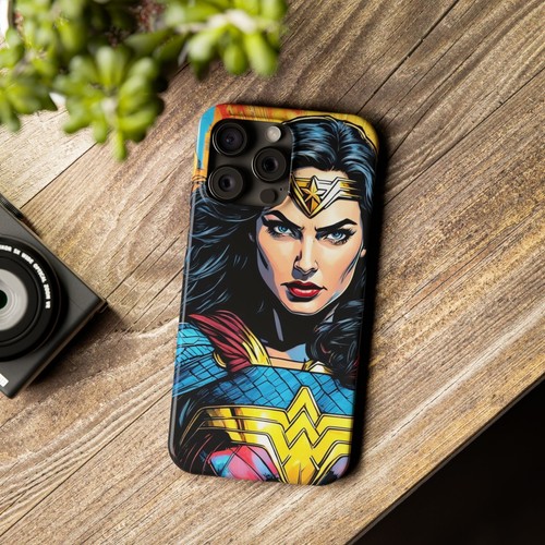 Superhero Slim Phone Case, Wonder Woman Inspired Art, Heroic Strength Courage - 第 25/25 張圖片