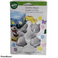 Wilton Fondant Garden Shapes Cutters Cut Outs, Set of 4 New in Retail Packaging