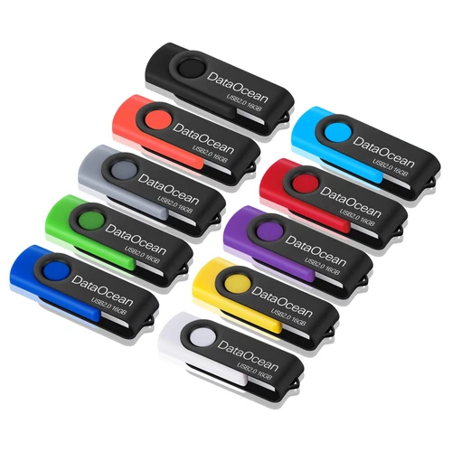 Lot de 10 Clé USB 16 Go DataOcean USB 2.0 Flash Drive Stockage Rotation Disqu...