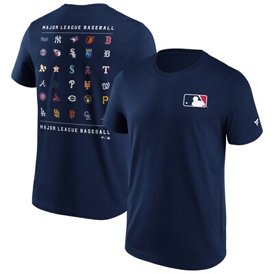 MLB All Team Logos T-Shirt Primary Logo Team Graphic Baseball navy