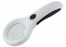 Quality Optics® Easy Grip Illuminated Hand Magnifier 4pc Interchangeable LED