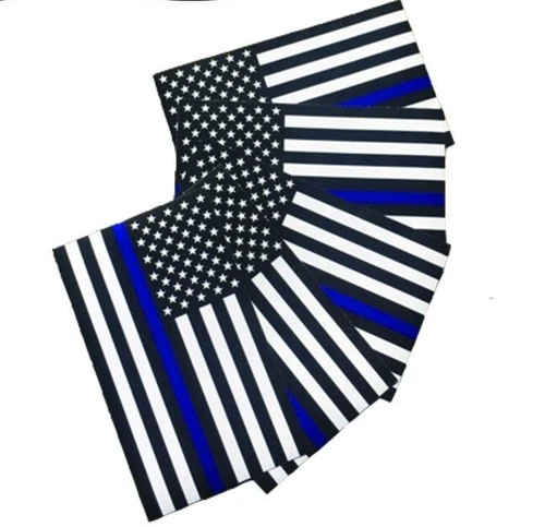 5 Thin Blue Line Flag Stickers – Support Police | Window & Bumper Decals