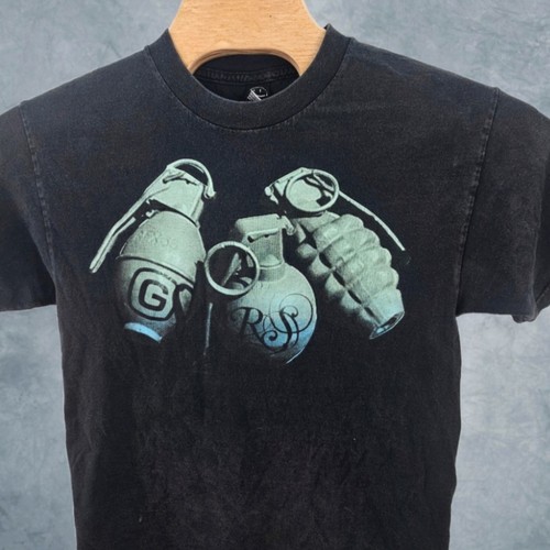 VTG Rogue Status Shirt Size Medium Black Grenade Logo Streetwear Grunge Y2K Men - Picture 3 of 9