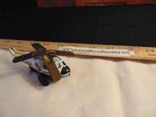 Vintage Made In Japan Police Patrol Bell Helicopter Chopper Tin Toy
