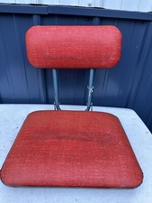 VINTAGE ORANGE 1950'S FRABILL FOLDING PADDED BLEACHER STADIUM BOAT PORTABLE SEAT