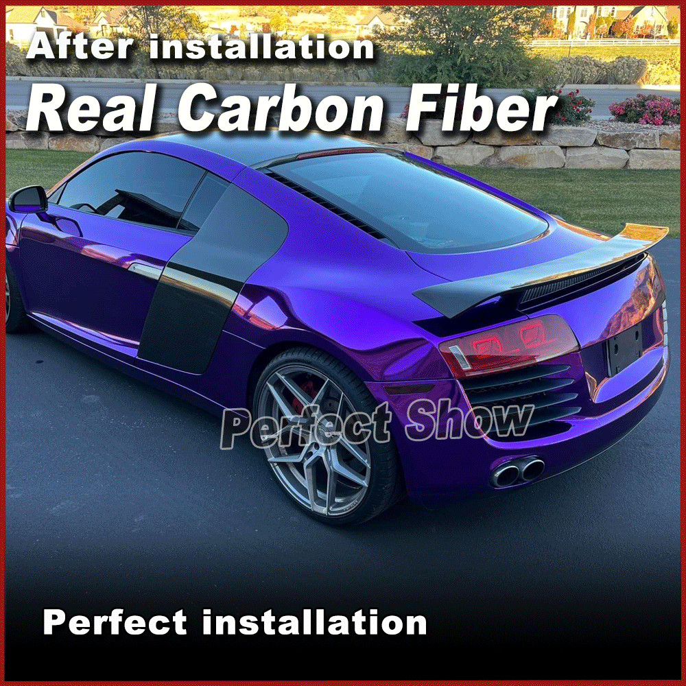 Fit For Audi R8 GT V8 V10 2008-2015 Rear Trunk Spoiler Boot Wing Lip Real Carbon