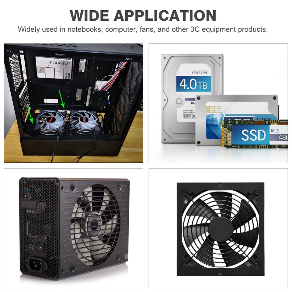 60pcs Case Fan Screws Radiator Screws Pc Fan Screws Computer Cooling