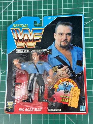 Vintage WWF Wrestler Blue Card BIG BOSS MAN Hasbro...