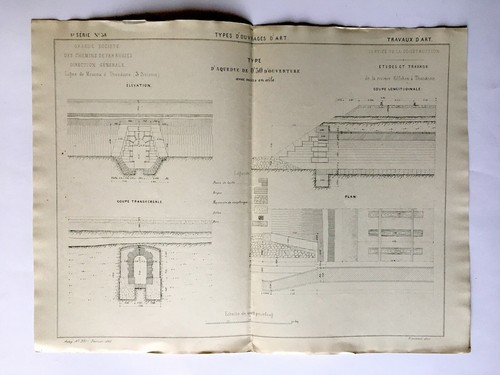 Imperial russian railways construction plan 7 plates GSCFR Pereire 1860 Scarce ! - Picture 6 of 11