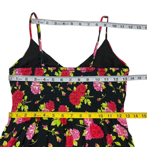 Luv Betsey Johnson Baby Doll Slip Dress | Floral Dark Romantic Fairy Whimsigoth - Picture 8 of 10
