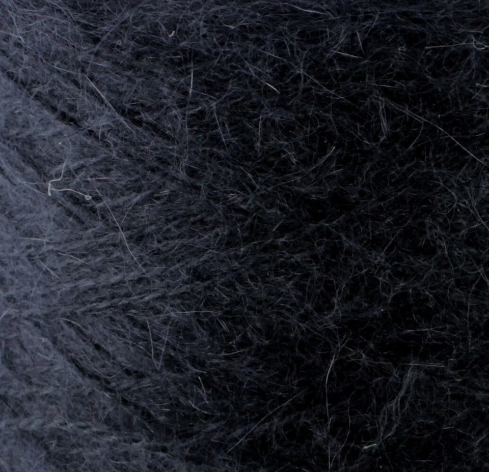 (150€/kg) 600g Angora-Merino-Mischgarn Nm. 2/11 FILPUCCI 550m / 100g schwarz - Bild 2 von 2