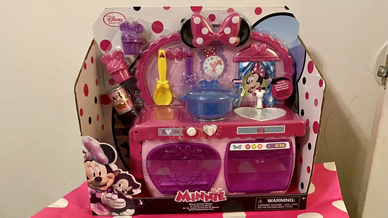 Disney Minnie Mouse Kitchen Play Set for Kids - Pink for sale online