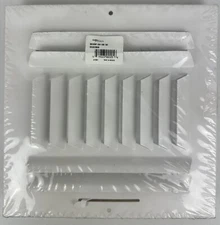 Hart & Cooley 8x8 Steel Ceiling/Sidewall White 3-Way Register Vent Louver- 4 Pcs