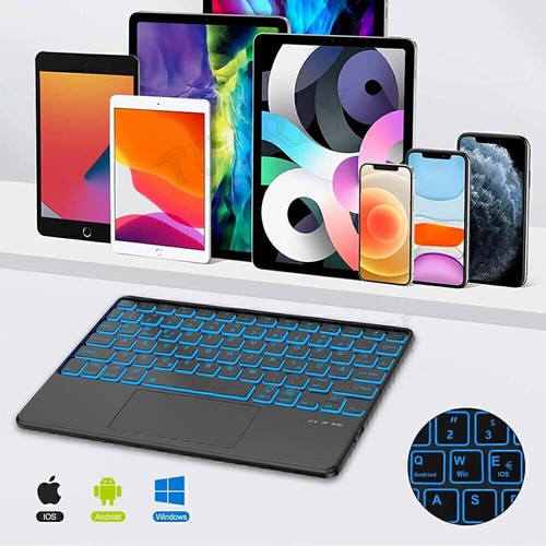 Backlit Touchpad Keyboard Case Cover For iPad 6/7/8/9/10th Gen Air 4 5 6 Pro 11 - Picture 14 of 45