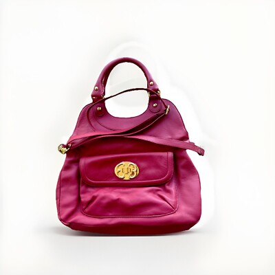 Emma Fox Leather Satchel Bag Purse Red - Good Condition