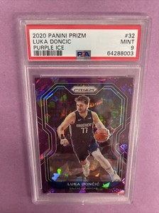 2020-21 Panini Prizm Luka Doncic PURPLE ICE PRIZM /175 PSA 9 MINT #8003