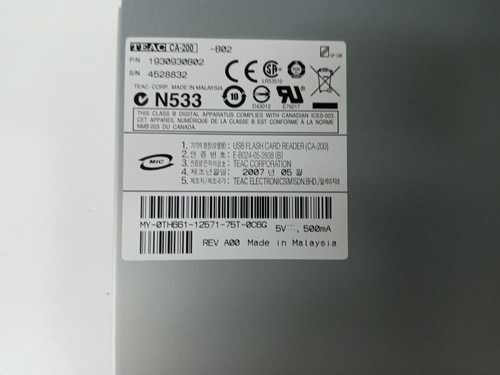 DELL INSPIRON TEAC CA-200 Media Card Reader Dell # 0TH661 - Picture 3 of 3