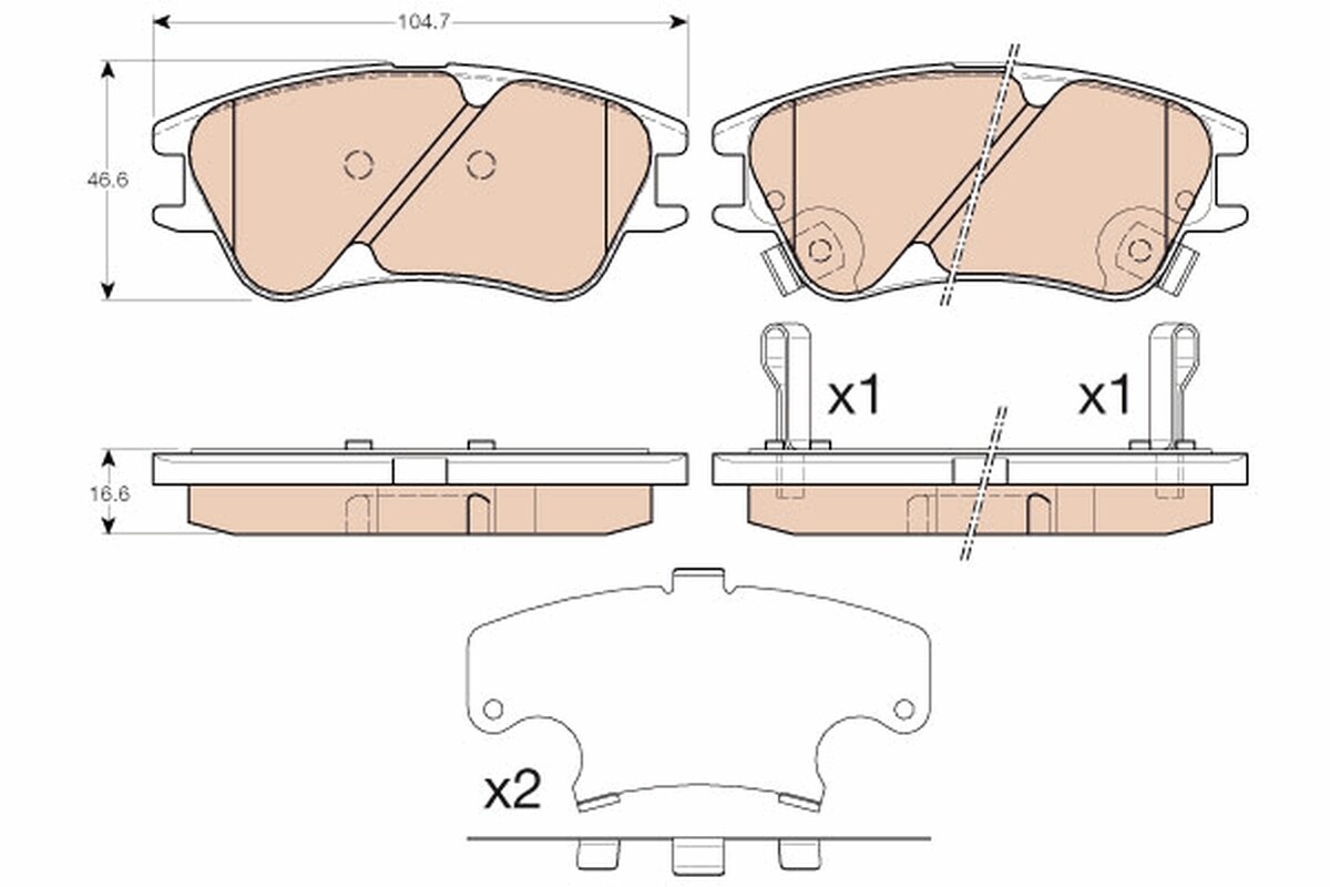 GDB3377 TRW Brake Pad Set, disc brake for DODGE,HYUNDAI
