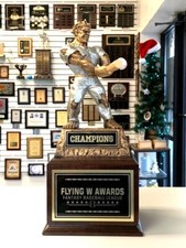 FANTASY BASEBALL TROPHY 16 YEARS PERPETUAL NEW LARGE FOOTBALL MONSTER AWARD 