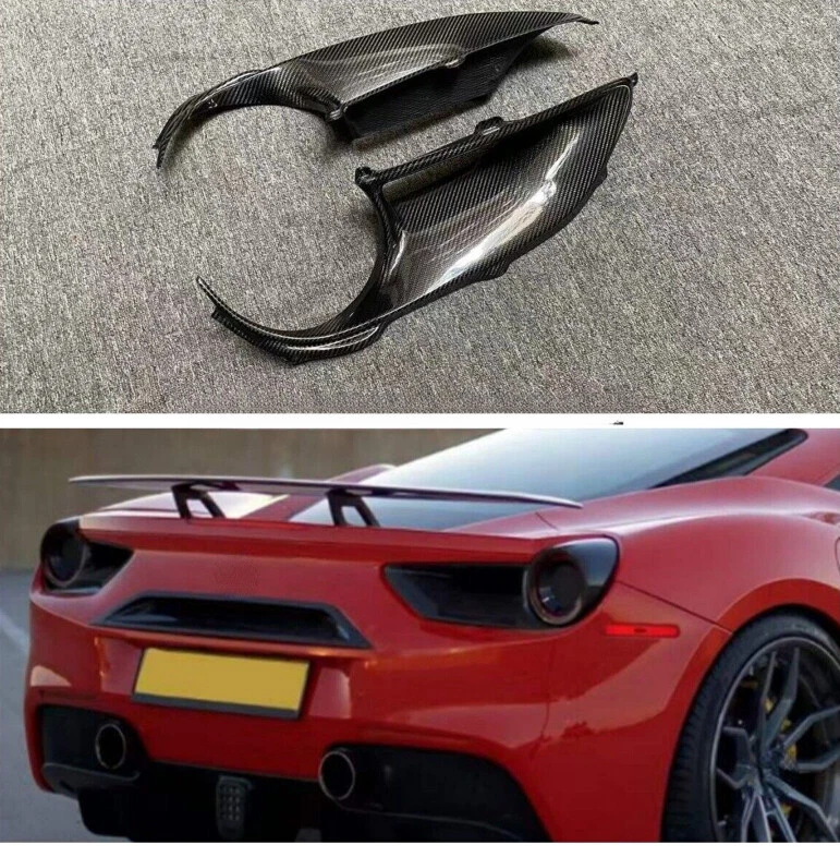 Carbon Fiber Rear Light Cover Tail Light Cover NV Style For Ferrari 488 - Imagen 2 de 4