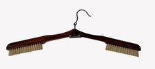 Vintage Brevete French Foldable Hanger Brush Garment Plastic Tortoiseshell Metal