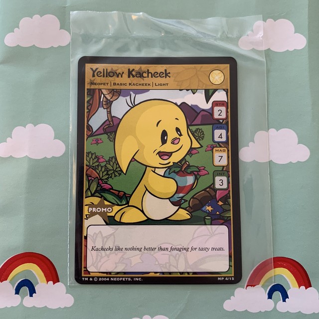 2004 Neopets Trading Card YELLOW KACHEEK 4/15 Promo SEALED NM eBay