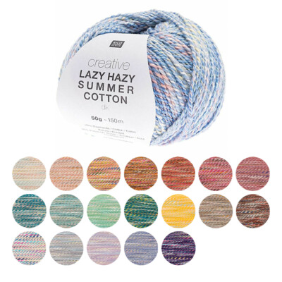 Rico Strickwolle Garn Baumwolle Creative Lazy Hazy Summer DK Double Multicolour