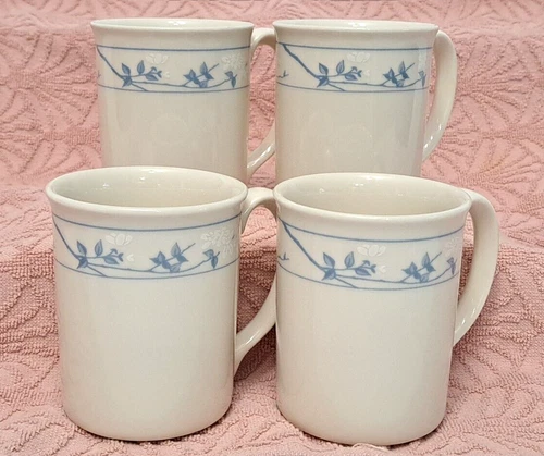 Vintage Corning Ware Corelle First of Spring Coffee Teacups Set of 4 Flawless