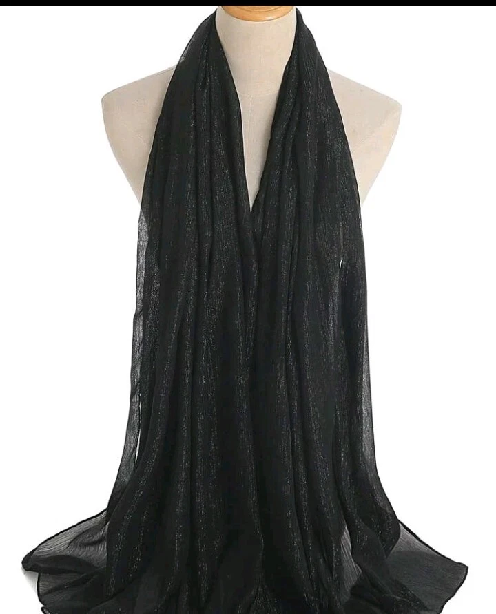 New Ladies Black Evening Scarf Shawl SC4001 eBay