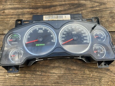 2008-2011 Chevy Tahoe Hybrid Dash Gauge Cluster Speedometer MPH