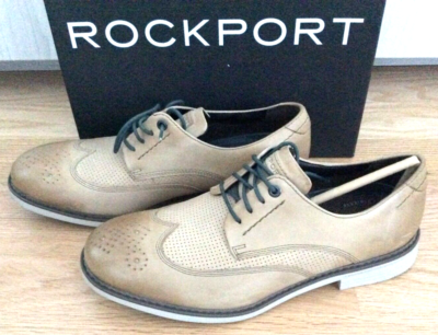NWB Windport Men’s Dress Shoes NWB Rockport Grey Leather Wingtip Oxford Shock Absorbing  main image 4