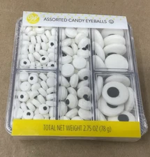 Wilton CANDY EYEBALLS Assorted Sizes SEALED (No Exp Date)