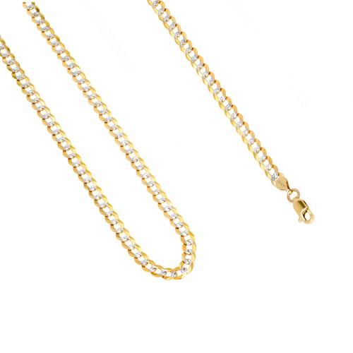 10K Yellow Gold 5mm Mens Solid Diamond Cut Pave Cuban Curb Chain Necklace 30" - Picture 9 of 12