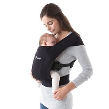 Ponte Knit Ergonomic Baby Carrier Newborn to Toddler Pure Black Ergobaby 7-25