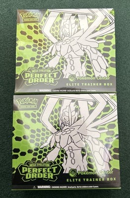 Pokemon TCG - Mega Evolution Perfect Order Pokemon Center ETB Factory Sealed x2