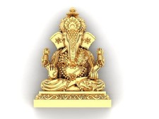 Ganesh ji Statue -8 Inches Gold
