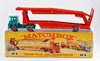 Matchbox Major Pack M8B Car Transporter türkis & orange M/K Mischmodell