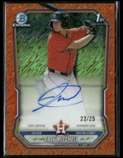 2026 Bowman Baseball Jase Mitchell Orange Shimmer 1st Bowman Chrome Auto 22/25