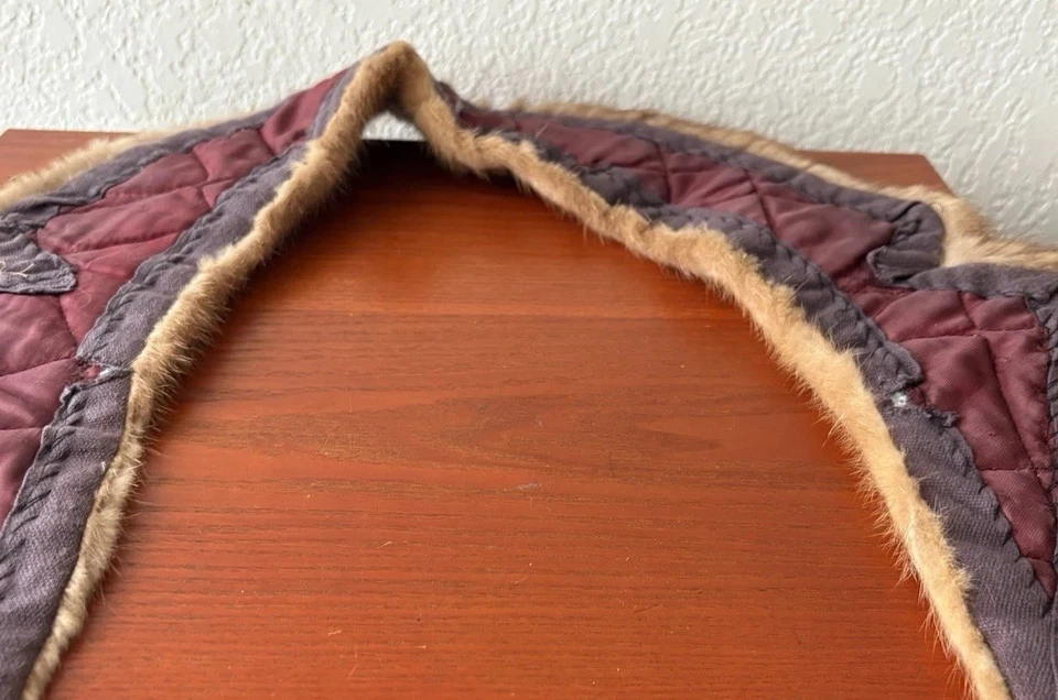 "Cuello de piel Minx vintage años 50 forrado alrededor de los años 50 aprox 32"" L" Foto 4 de 4