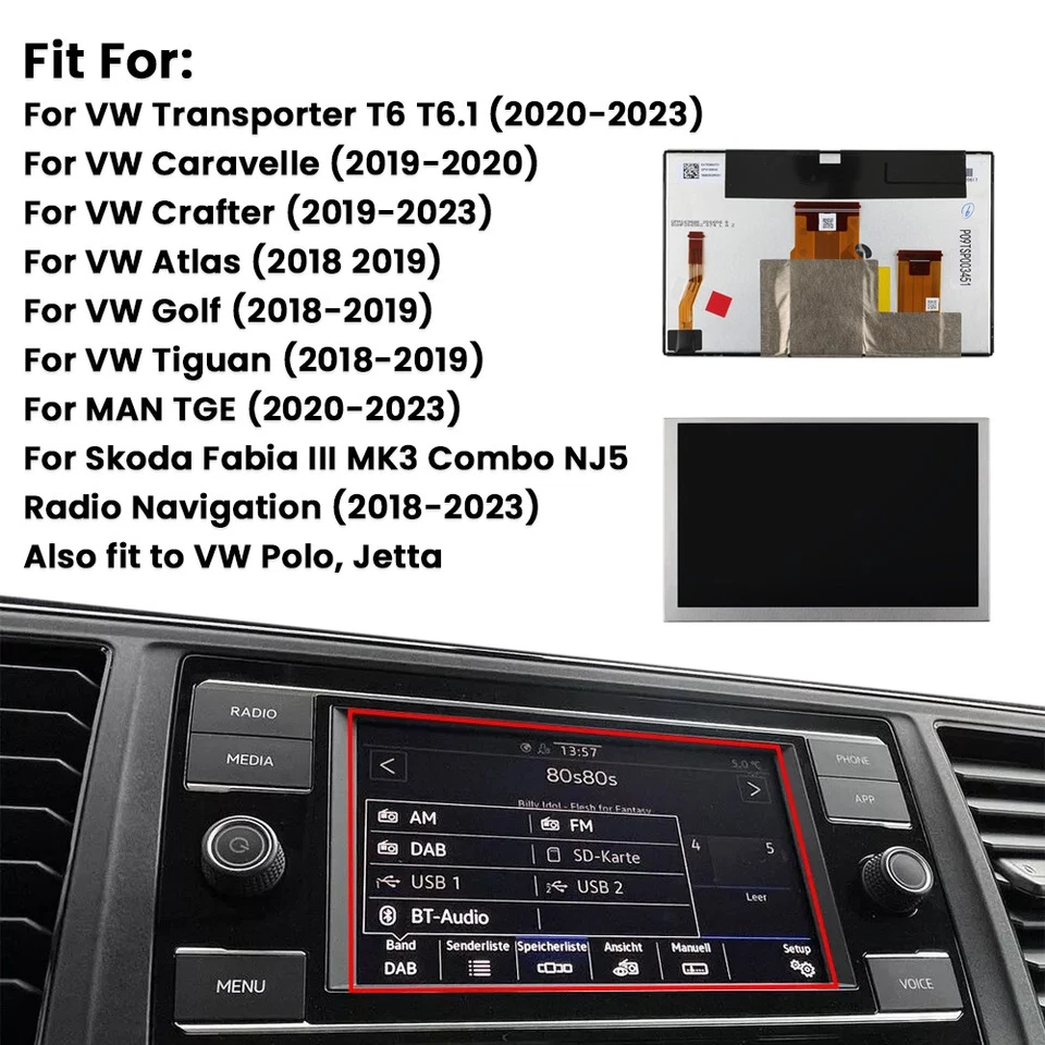 6.5 Inch LCD Display Assembly LM1696A01-1D LM1696A01-1B Media Radio Navigation - Image 2 of 4