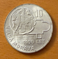 Czechoslovakia 1966 Silver 10 Korun UNC 1100th Anniversary of Great Moravia
