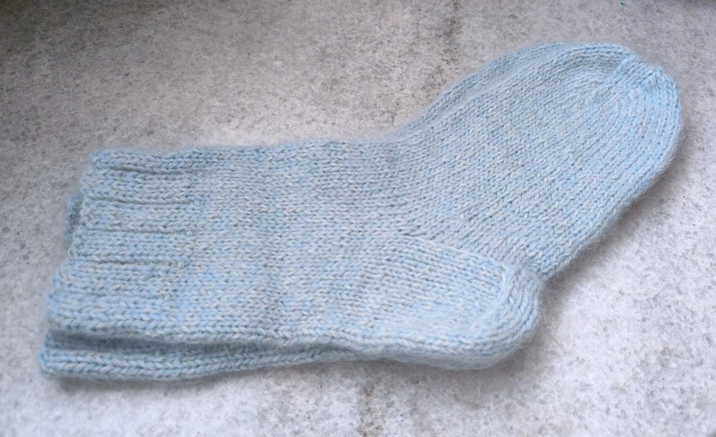 Beautiful handknitted sleepsocks from Angora and New Zealand Merino, size 36