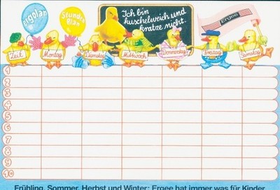 Stundenplan Reklame, Frühling Sommer Herbst und Winter: Ergee hat... - 10773960