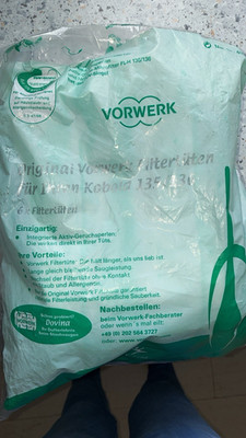 Vorwerk Original Staubsaugerbeutel 6x FP 135 für Kobold 135/136.