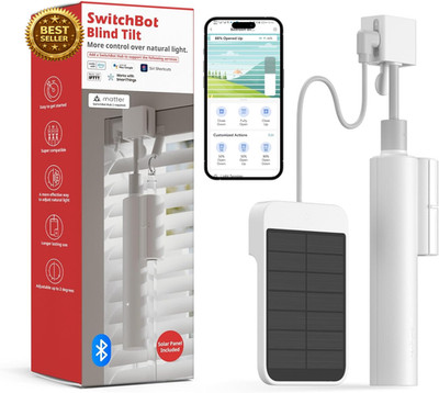 SwitchBot Blind Tilt Smart Motorized Blinds Opener Solar Powered Alexa Google