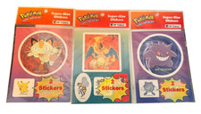 Pokemon Super Size Stickers Artbox Nintendo Vintage Meowth Gengar Lot of 3